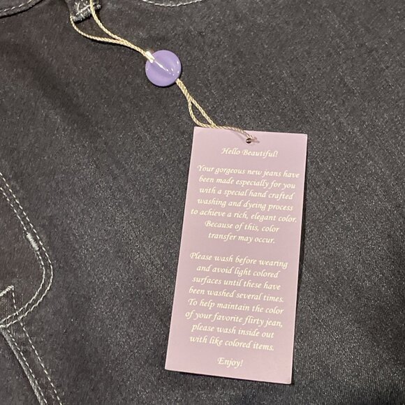 Hot In Hollywood Pull On Ankle Skinny Jeans Women's XL Blue Silky Denim Stretch - Picture 2 of 9